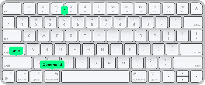 Cmd-Shift-4: Capturing a selected area